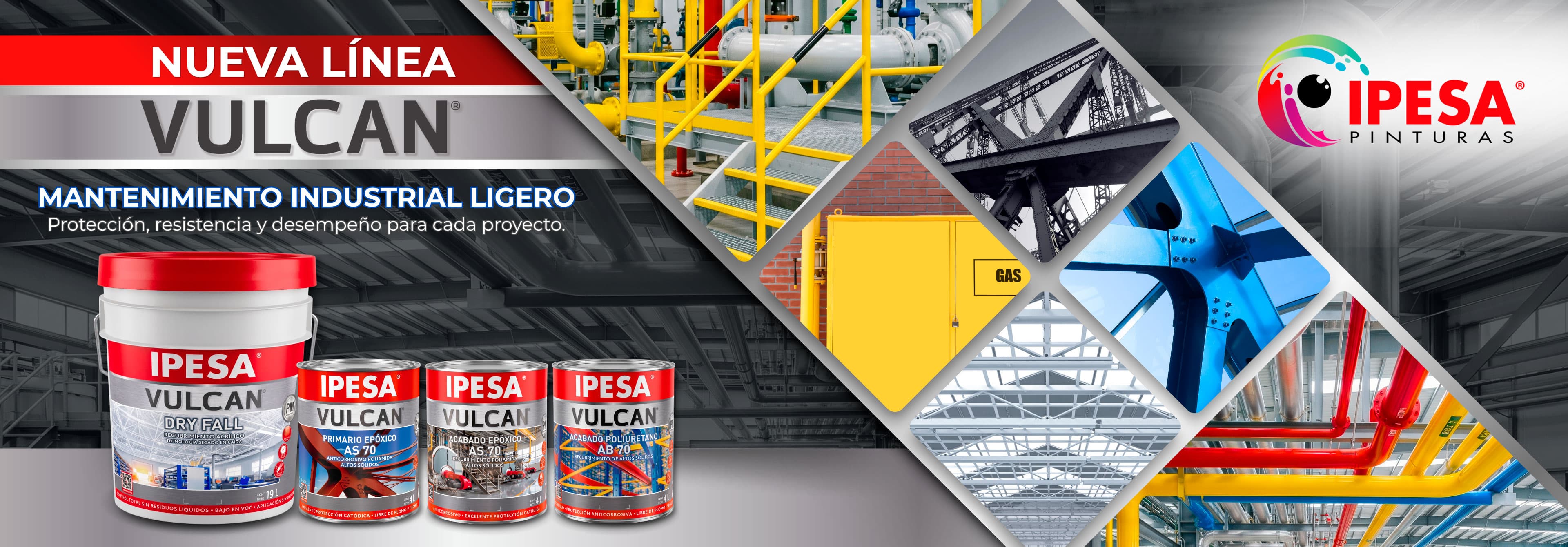 Nueva línea Vulcan para mantenimiento industrial ligero: protección, resistencia y desempeño para cada proyecto.